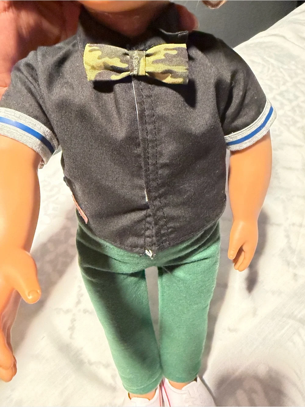 Our generation 18in Lorenz Doll Outfit Set - Black Shirt & Green Pants